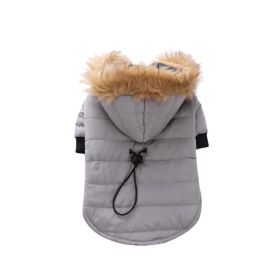 Popular Pet Clothes Winter Clothing Coat (Option: DZ173 Gray-XL)