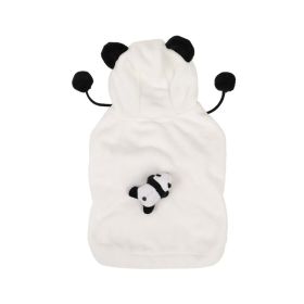 Flannel Warm Sweater Coat Jarre Aero Bull Corgi And Shiba Inu Pet (Option: White Panda Doll-XL)